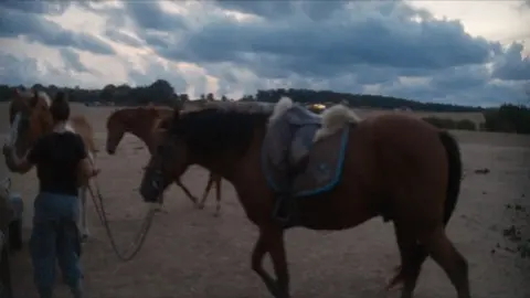 Anamorphic lens footage before desqueeze